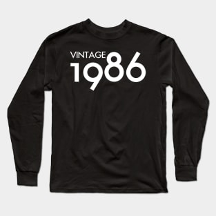 Vintage 1986 Gift 34th Birthday Party Long Sleeve T-Shirt